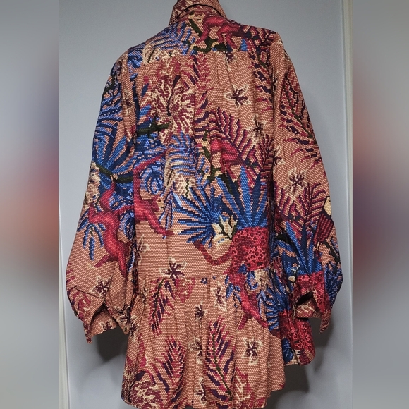 FARM RIO Long Sleeved Mini Dress- Beaded Forest Pink Sz XS. NWOT - Picture 5 of 10